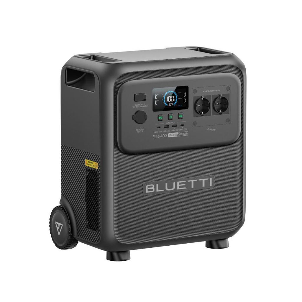 BLUETTI Elite 400 Tragbare Powerstation, 3840Wh LFP-Batterie , Solargenerator mit hoher Kapazität und Rollen für Zuhause, Notstrom, Wohnmobil&Cam...