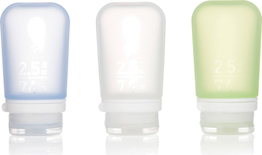 humangear 'GoToob+' 3er Pack, 74 ml, transp./grün/blau