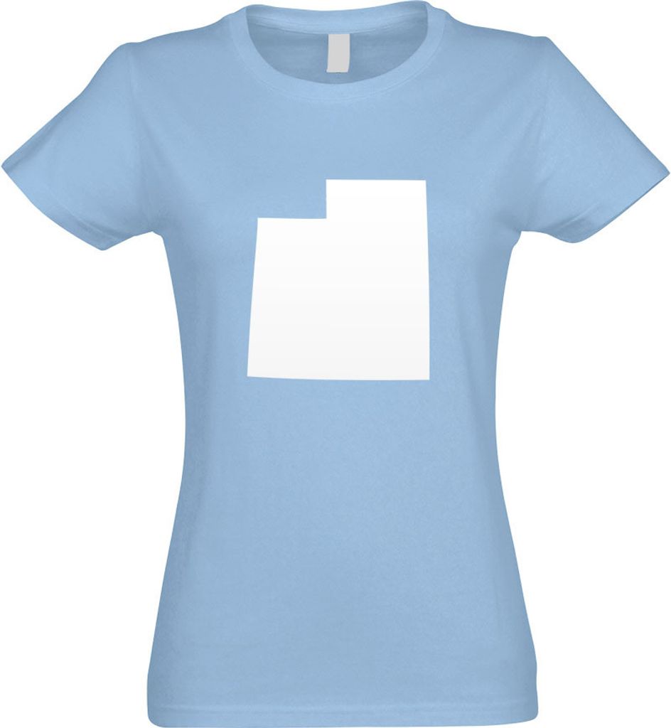Kiwistar - T-Shirt tailliert - Damen - himmelblau - USA - Bundesstaat - Utah - mit Motiv Bedruckt - Funshirt Design - Sport - Freizeit - Damen - XL