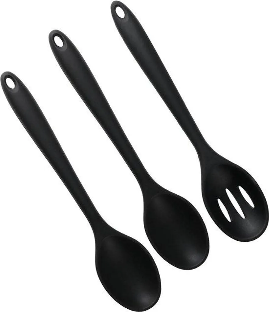 Set de cuillères de cuisine en silicone résistant chaleur - 5 pièces
