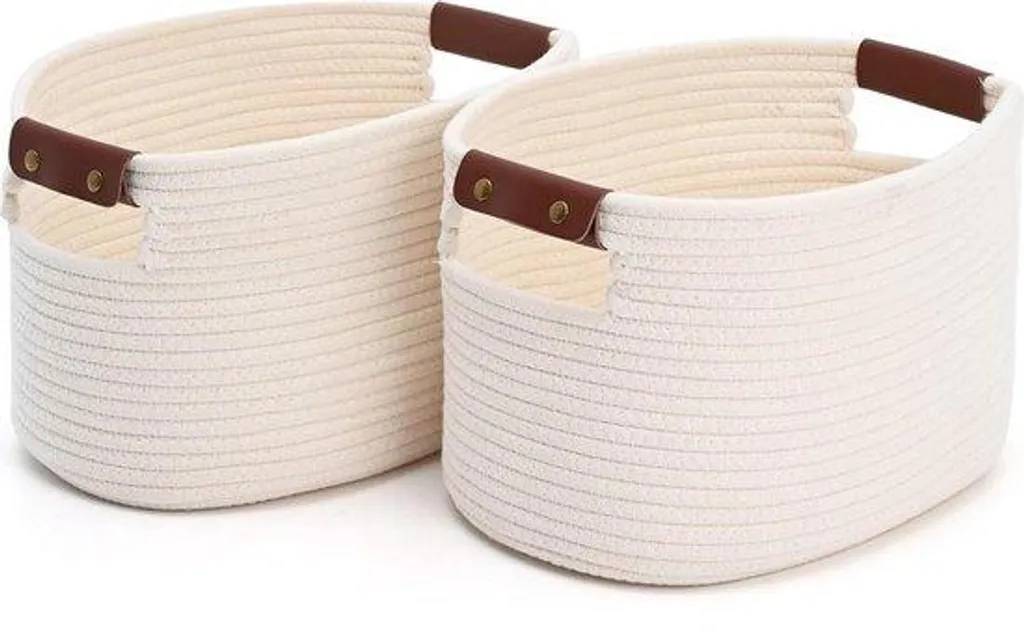 Sac à Provisions en Filet de Coton Blanc à Poignées - Lot de 2 Pratique