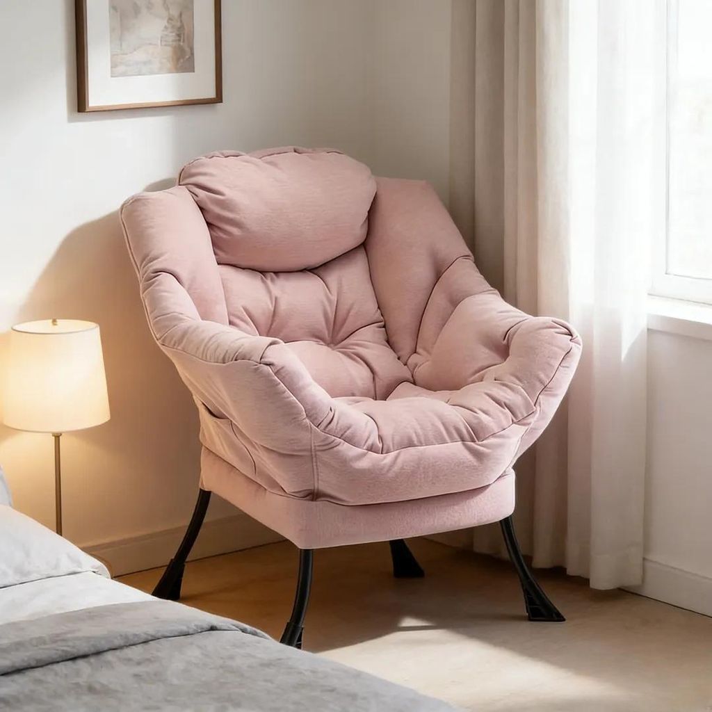 Fauteuil en velours, structure en métal, fauteuil club, Image du produit 