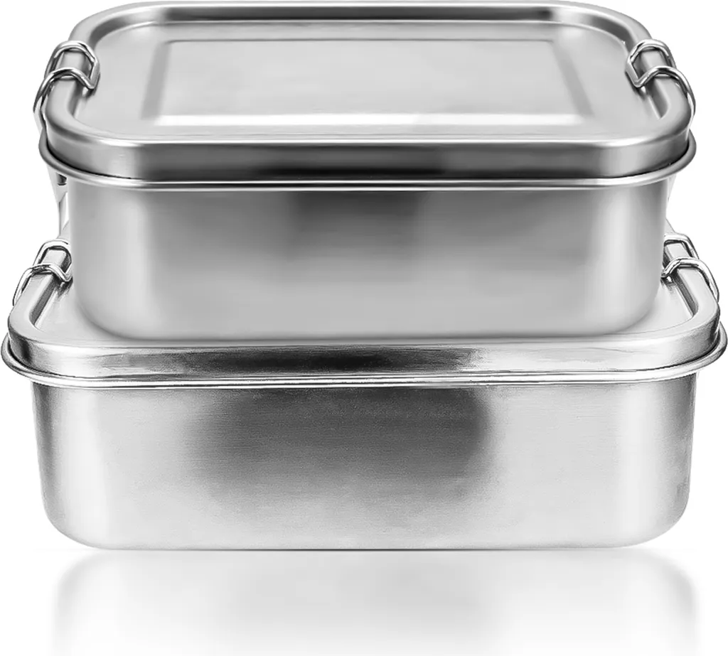 Set Lunch Box Jiubiaz Acciaio Inox 800+1200ml | Schiscetta Senza BPA - 8