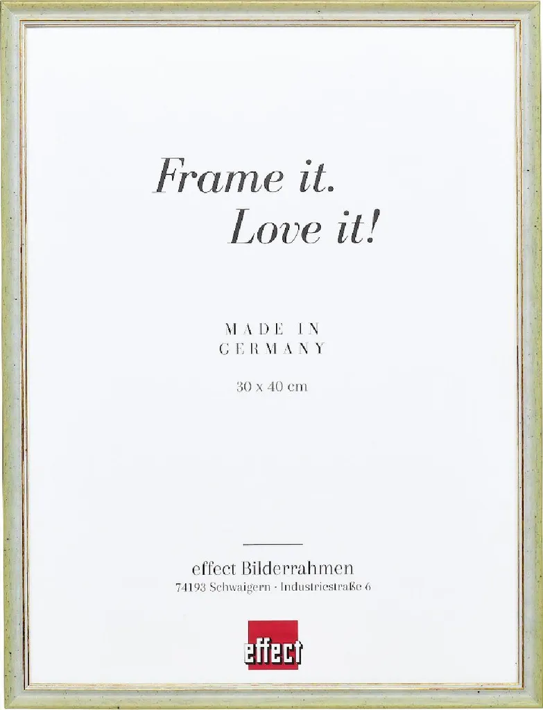 Cornice Verde Bosco 18x27 Legno Massiccio e Trasparenza Museum