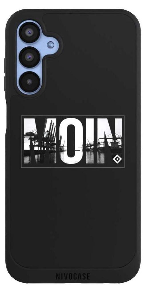 NIVOCASE Handyhülle für Samsung Galaxy A15 5G Hülle NIVOpure Case Schwarz HSV Hamburger SV Offizielles Lizenzprodukt