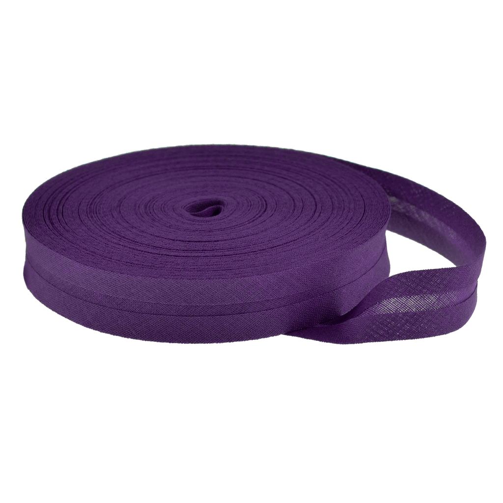 25m Schrägband Baumwolle uni 20mm breit gefalzt Einfassband 50 Farben wählbar