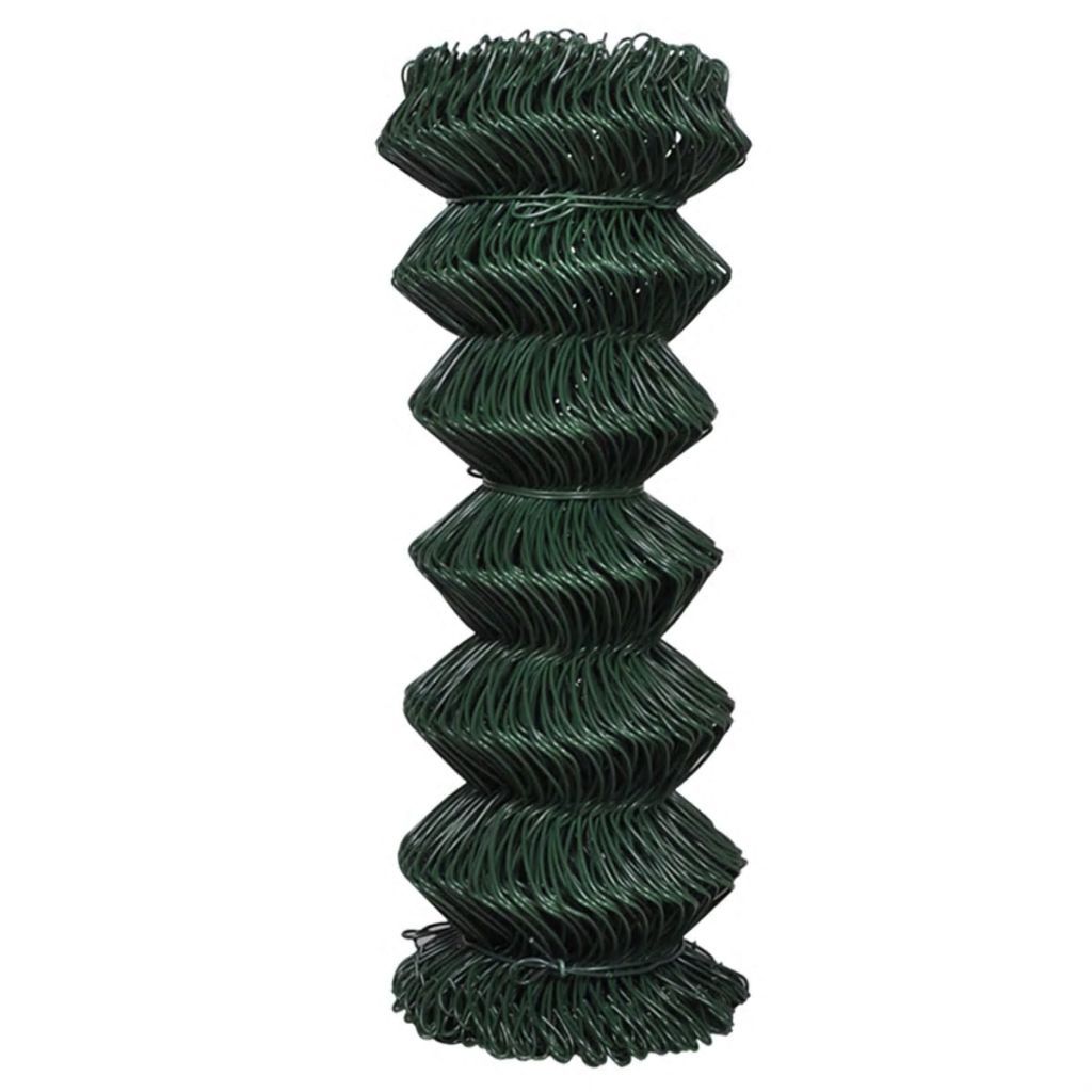 vidaXL Recinzione in rete metallica d'acciaio 1x25 m Verde Immagine del prodotto 