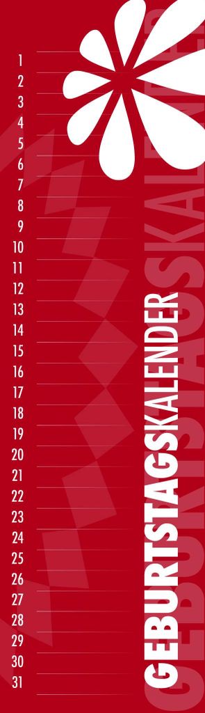 Alpha Edition - Geburtstagskalender Mini, immerwährend, Produktbild 