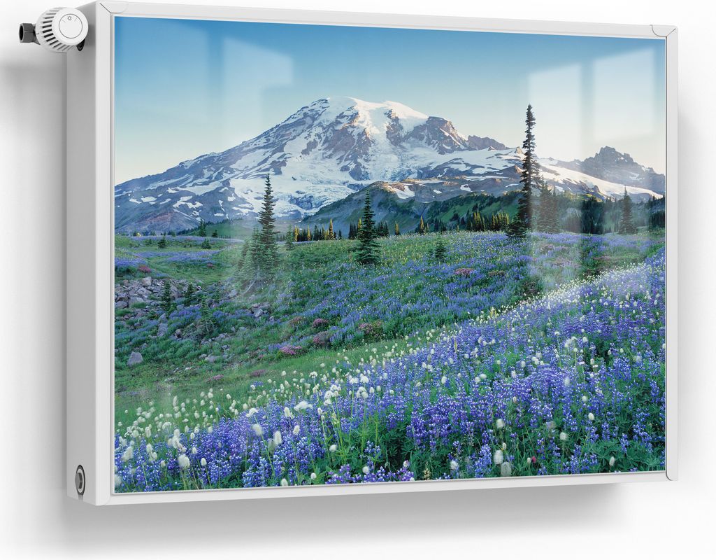 DEQORI Magnetmatte Heizung Standard 80x60 cm 'Wohlige Bergruhe' Magnetfolie