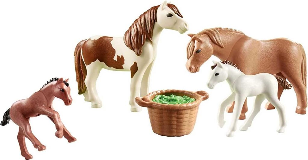 Pony con puledri Immagine del prodotto 