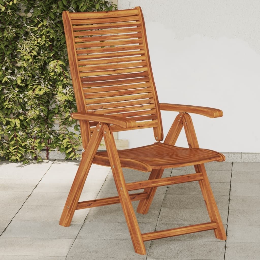 Möbel Gartenstühle 2 Stk. Klappbar Verstellbar Massivholz Produktbild 