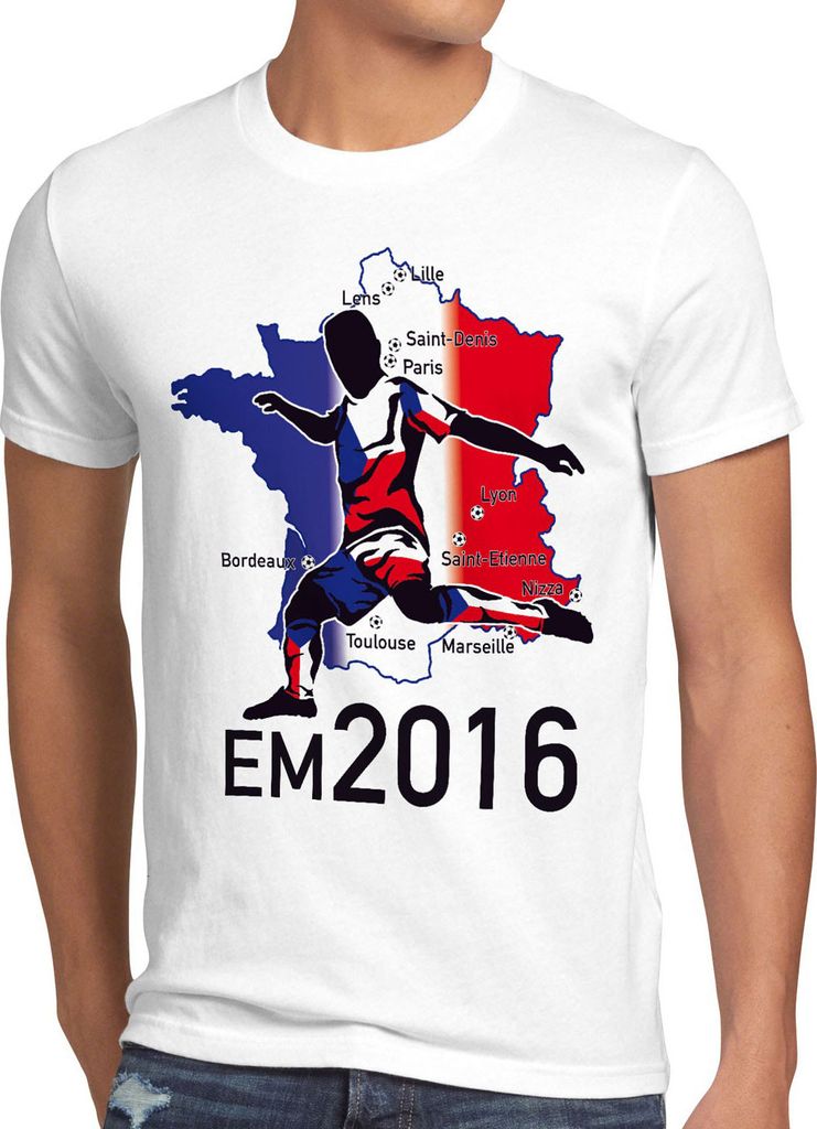 style3 EM 2026 Tschechien Fan Herren T-Shirt Frankreich alle Spielorte Czechia