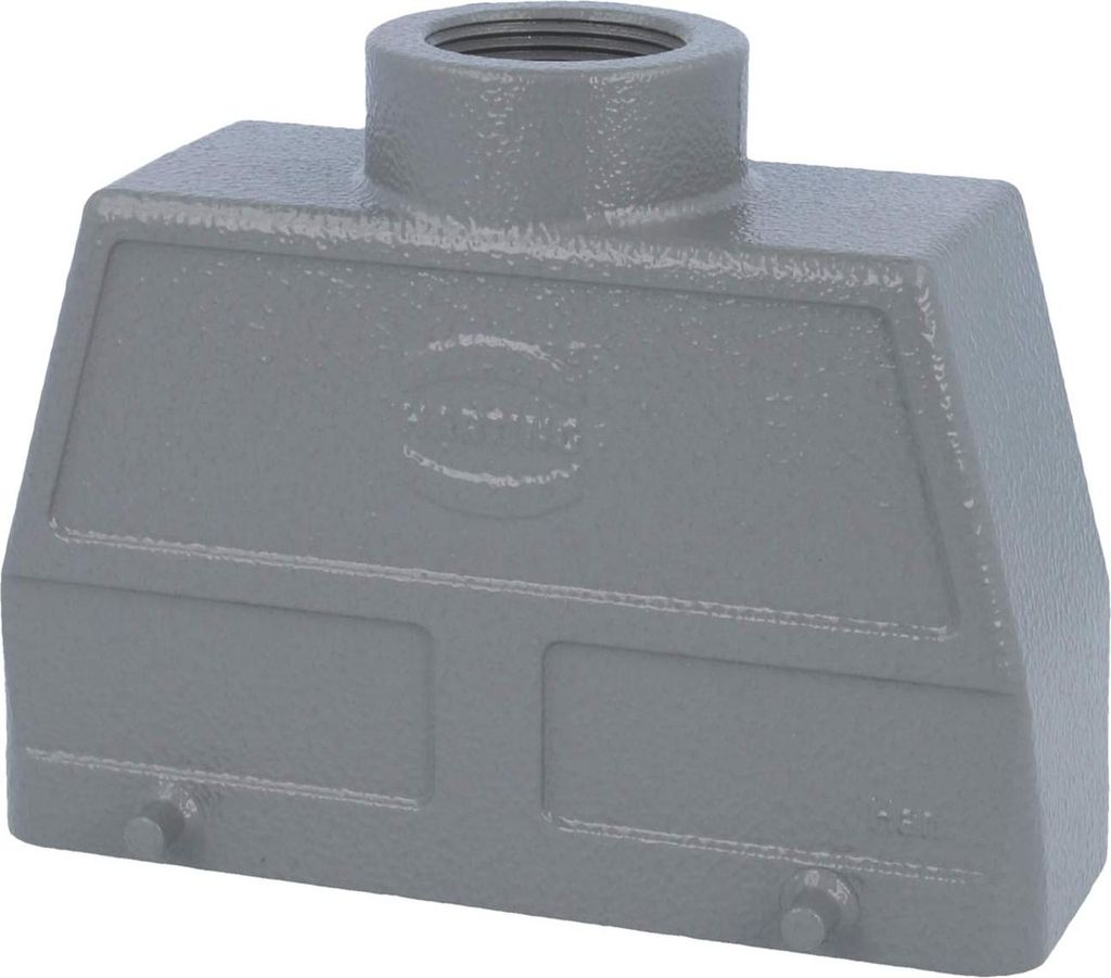 HARTING Han 24B Tüllengehäuse hoch, 1xPG21 gerader Kabelabgang, für 2 Bügel (am Unterteil) Verschraubung PG21