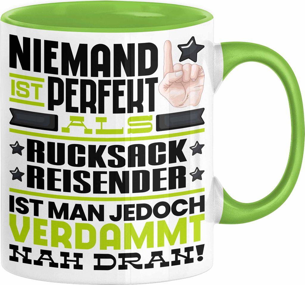 Rucksackreisender Geschenk Tasse Lustige Geschenkidee für Produktbild 