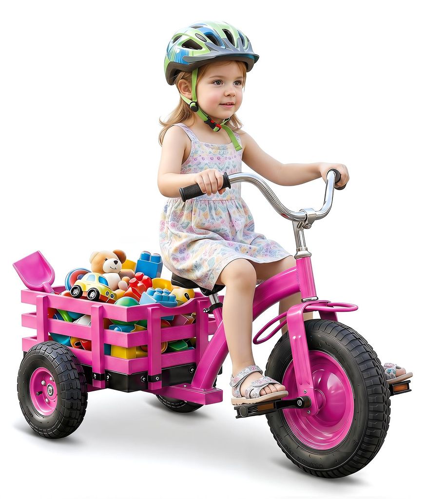 COSTWAY Kinder Dreirad, Kinderfahrrad bis 91 kg mit Produktbild 