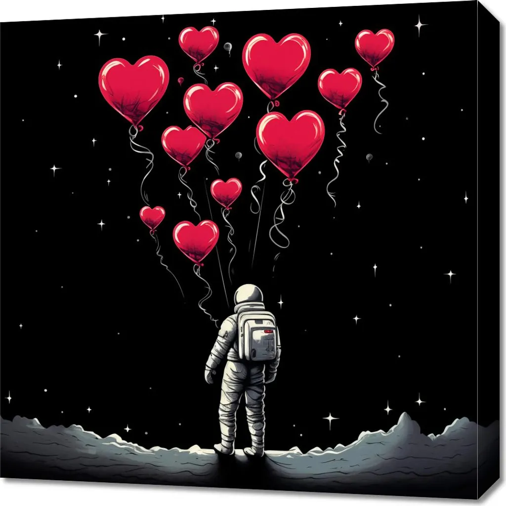 Tableau astronaute 60 x 60 cm - Décoration murale Objectifs Personnels