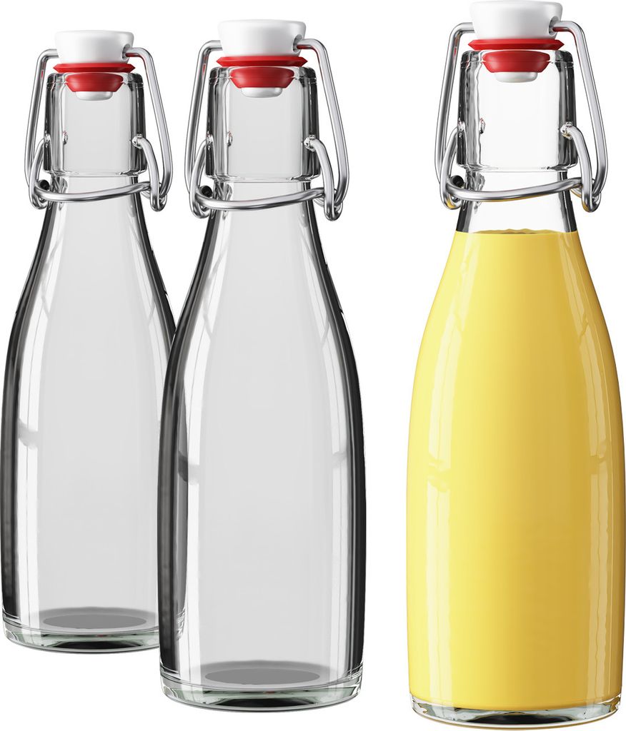 Wellgro 200 ml Glasflasche mit Bügelverschluss - 5,5 x 19 Produktbild 2