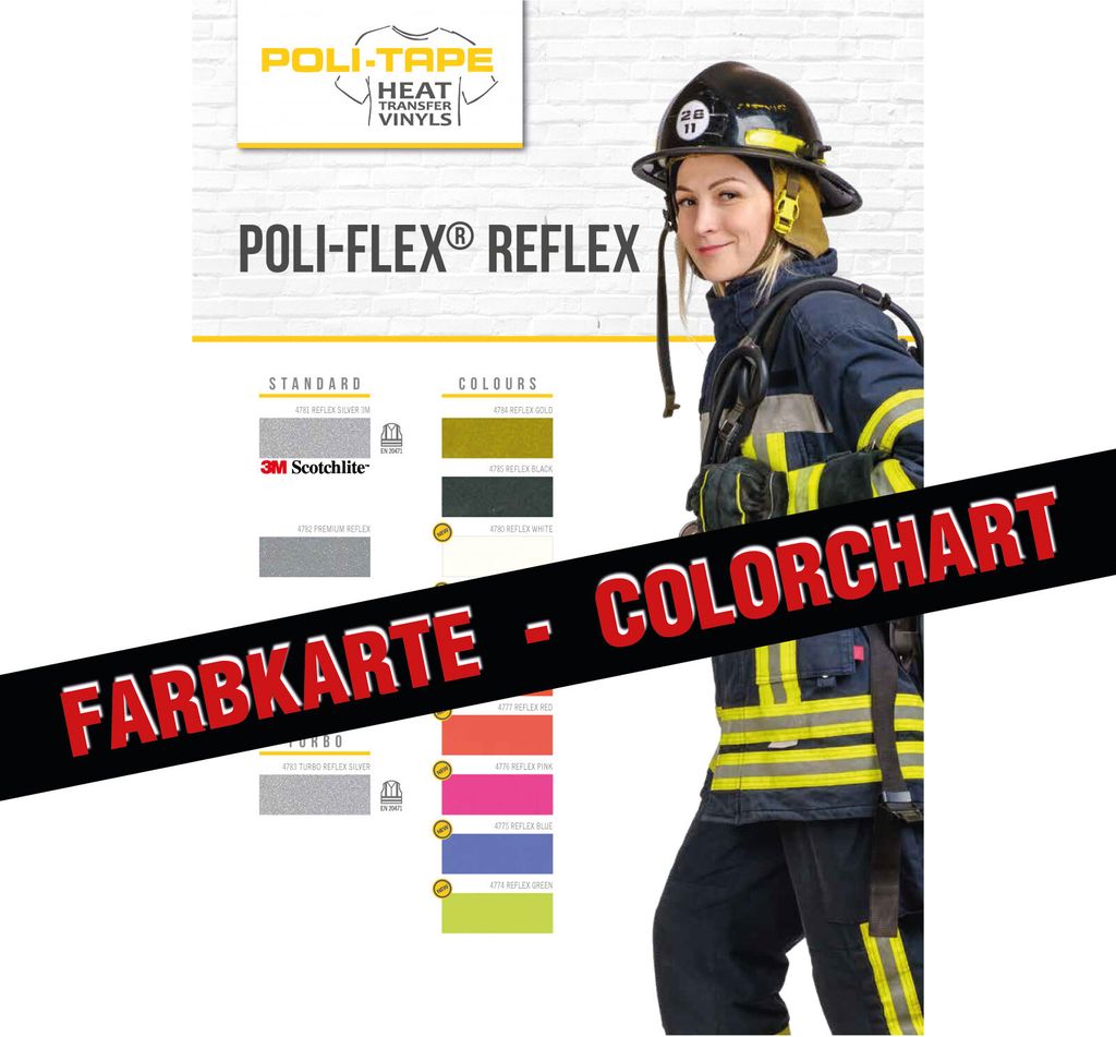 POLI-TAPE POLI-FLEX REFLEX - Farbkarte / Musterkarte Produktbild 