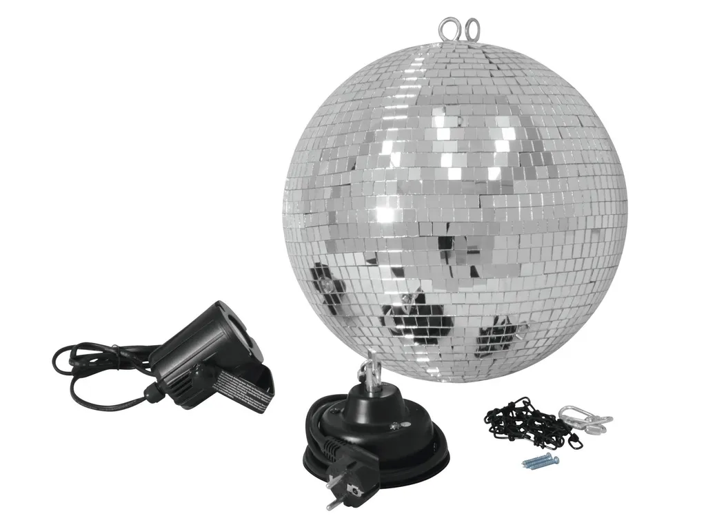 Boule à Facettes 30cm avec Projecteur LED et Moteur - Pack Complet - 2