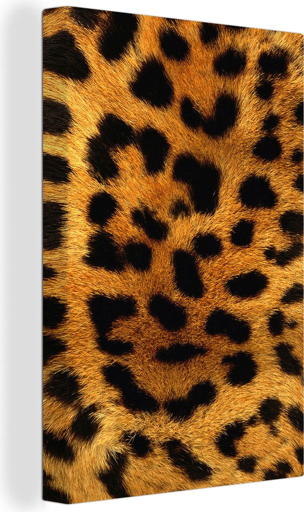OneMillionCanvasses - Leinwandbilder - 90x140 cm, Tierfell - Leopard - Wild, Wandbilder Kunstdruck Wanddekoration - Wandschmucke - Schlafzimmer