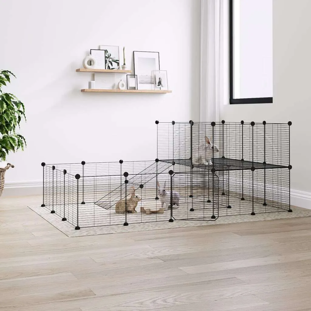 Gabbia per Piccoli Animali 35x35cm Acciaio - Kit 36 Pezzi The Living Store