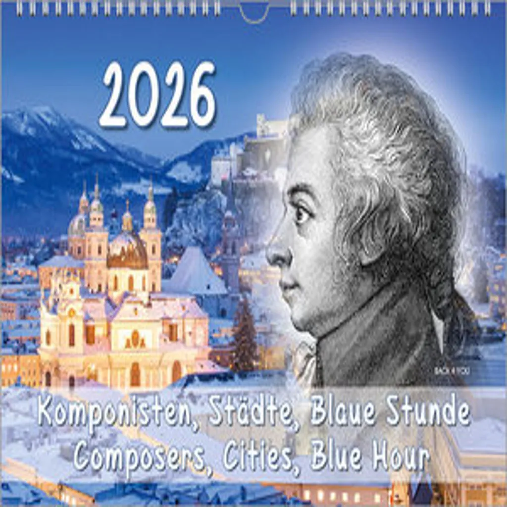 Calendrier mural musical 2026 portraits de compositeurs célèbres DIN A3