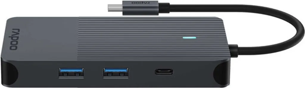 Hub USB-C 8 ports Adaptateur Multiport Gris pour Ordinateur et Tablette - 5