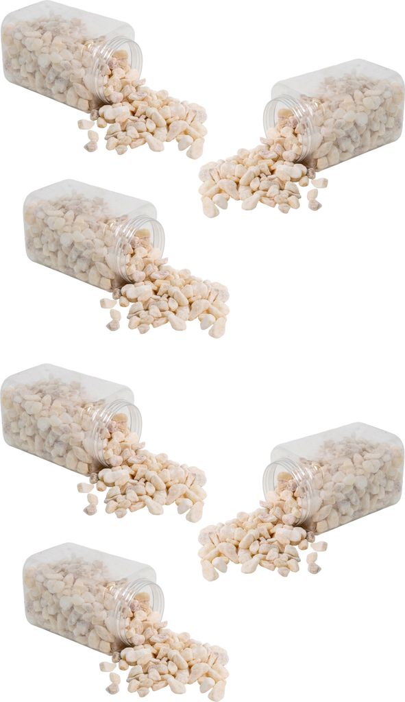 Deko Steine creme klein 1-2cm 2kg - 6 Stück Garten Dekoration Basteln Vase Streudeko Kiesel