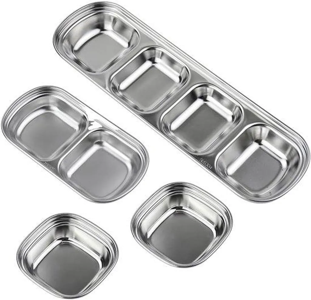 Mini-assiettes apéritif lot de 4 pièces pour frites et sauces ketchup