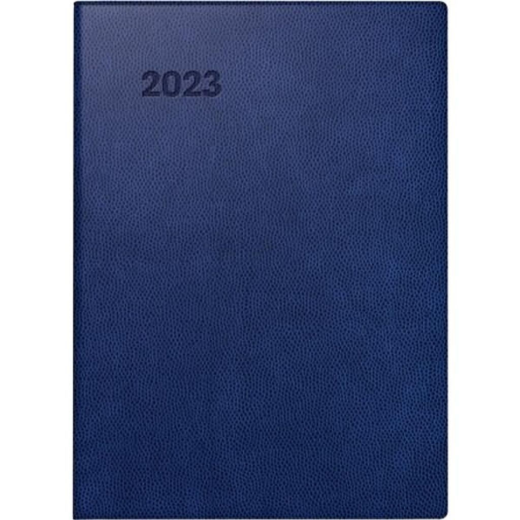 Taschenkalender 731 10x14cm 1 Woche/2 Seiten Kunststoff dunkelblau 2023