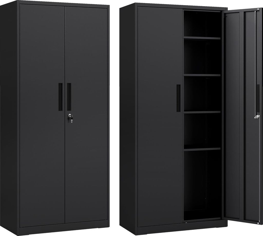 COSTWAY Armadio per archiviazione con serratura, armadio in Immagine del prodotto 