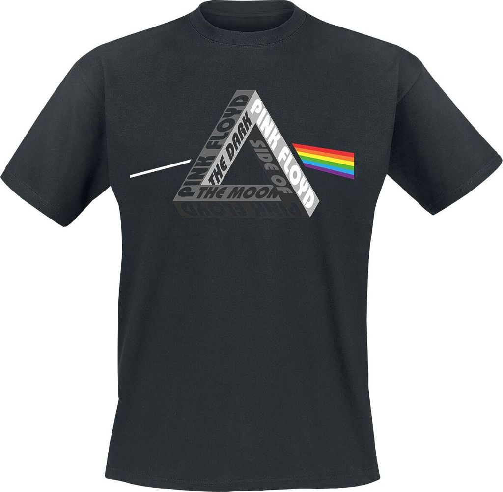 Pink Floyd T-Shirt Herren Escher schwarz Band-Merch, Bands 100% Baumwolle S