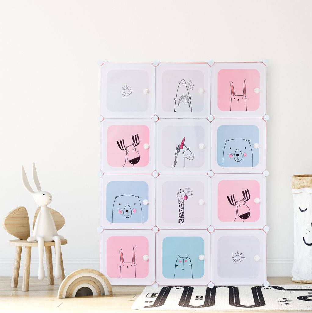 relaxdays Steckregal Kinderzimmer mit 12 Fächern Produktbild 3