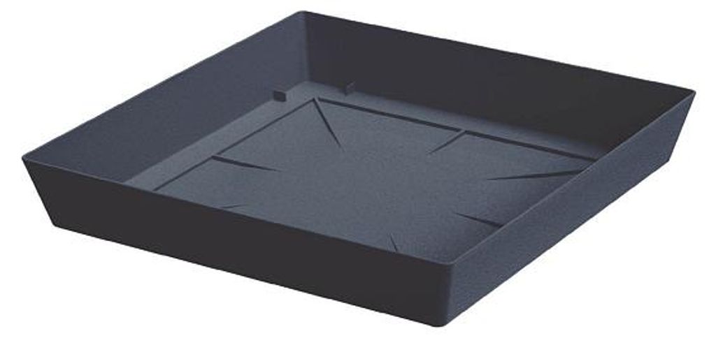 Untersetzer viereckig 20 cm anthrazit für Blumentöpfe Produktbild 