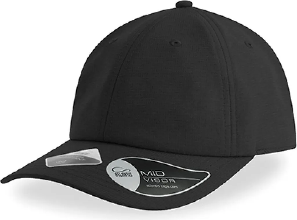 Atlantis ENERGY Cap Nero - Cappello Tecnico 6 Pannelli Idrorepellente