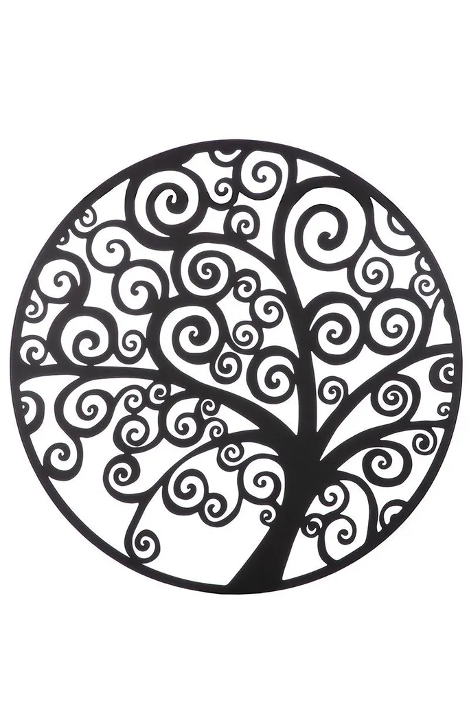 Déco murale Curl métal marron 80 cm : Solution design pour mur terne