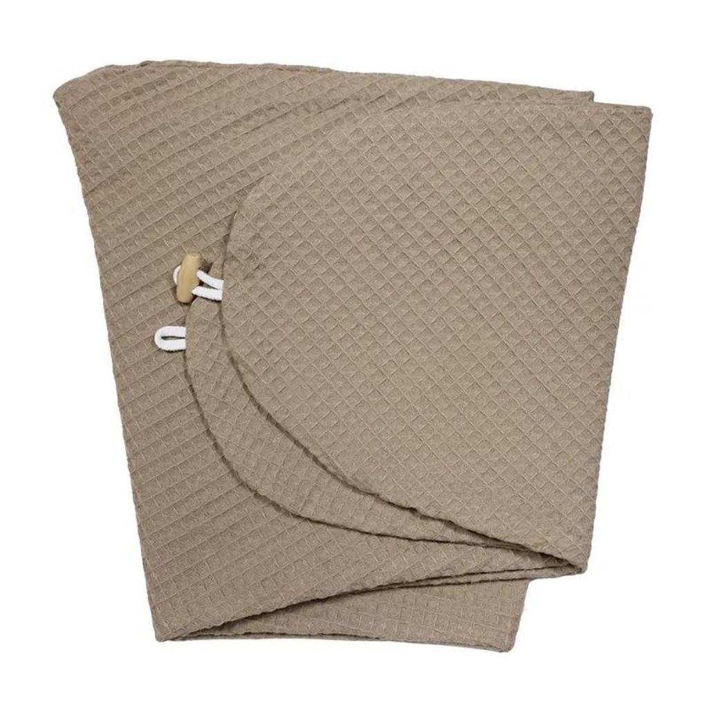 Hobea Stillkissen Waffelmuster taupe + Bezug