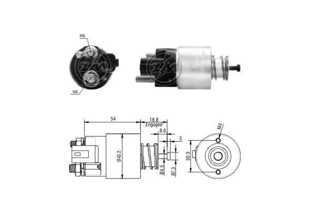 Solenoide Avviamento ZM391 ERA - Ricambio per Kia Soul e Hyundai i30