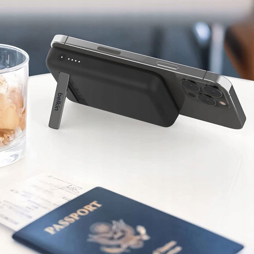 Belkin magnet./drahtl. Powerbank 5.000mAh schw.mit Fuß Produktbild 14