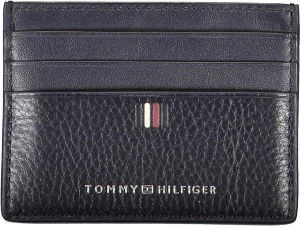Portefeuille Tommy Hilfiger AM0AM11858 en Cuir Noir Design Élégant Chic