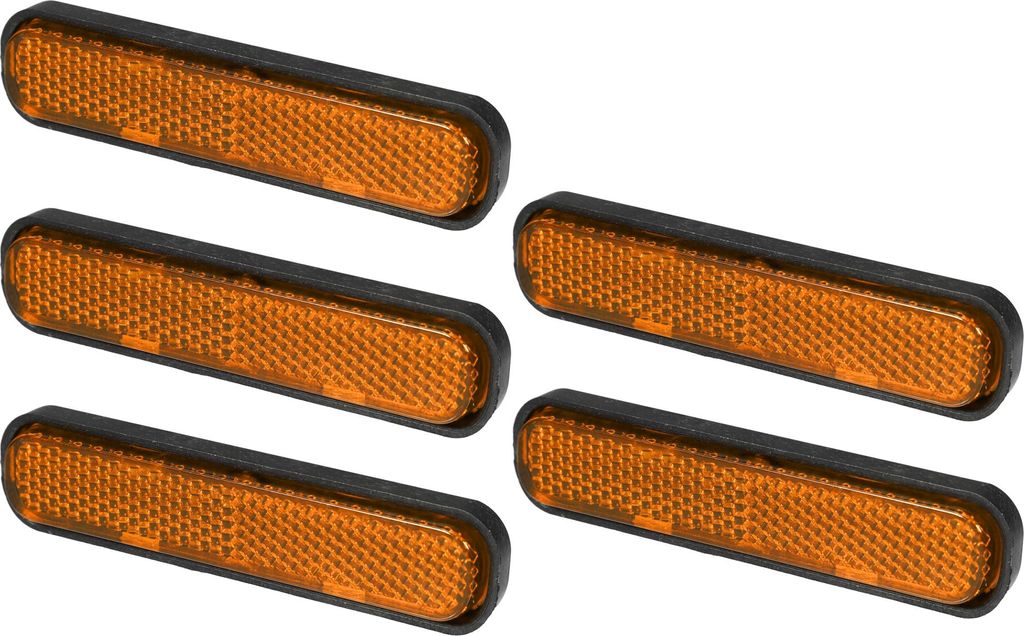 5 Stück 3,66"x0,83" Universalreflektor - Ovaler Motorradfahrrad-Sicherheitsreflektor zur Erhöhung der Sichtbarkeit und Sicherheit auf der Straße...