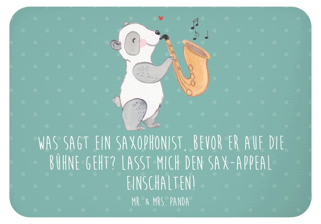 Mr. & Mrs. Panda magnet Magischer Saxophon-Charme - Meeresbrise - Geschenk, whiteboardmagnet, Lernen, Blues, Instrument, Humor, Musikgeschichte, k...