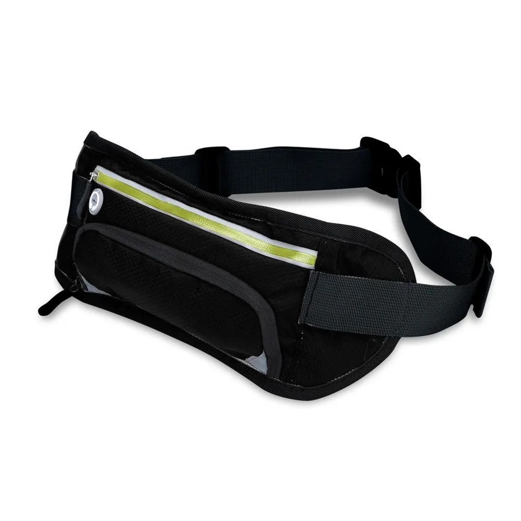 Cadorabo Marsupio Sportivo con Porta Bottiglia - Nero Riflettente