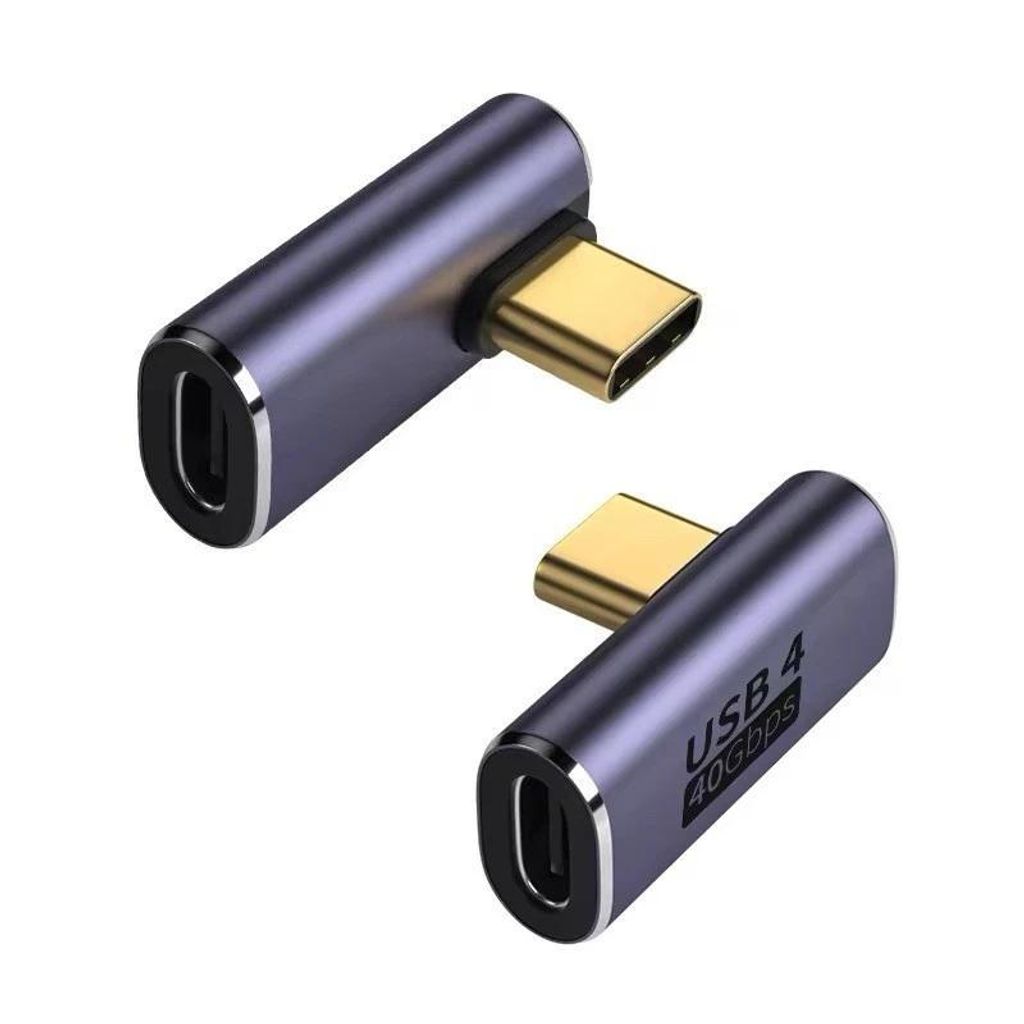 USB4 USB-C 4k OTG adattatore presa angolo 90° per monitor Immagine del prodotto 