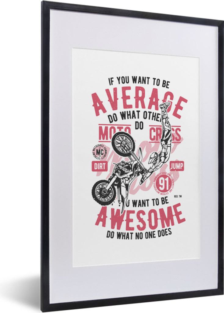 MuchoWow MuchoWow Gerahmtes Poster Mancave - Sport - Retro 40x60 cm - Poster mit zchwarzem Bilderrahmen - Poster in Rahmen