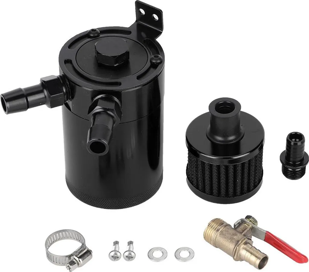 Serbatoio Olio 2 Porte Nero Alluminio Universale - Kit Recupero
