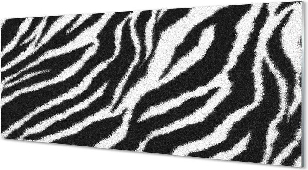 Glasbilder 125x50 Wandkunst Zebrafell