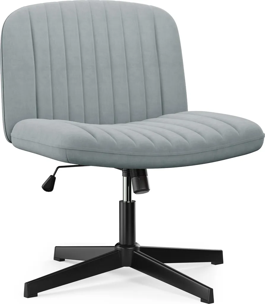 Fauteuil de lecture confortable gris pour salon ou bureau réglable hauteur