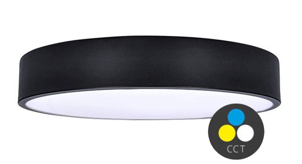 Solight Čierne LED stropné svietidlo guľaté 300mm 36W CCT Obrázok produktu 