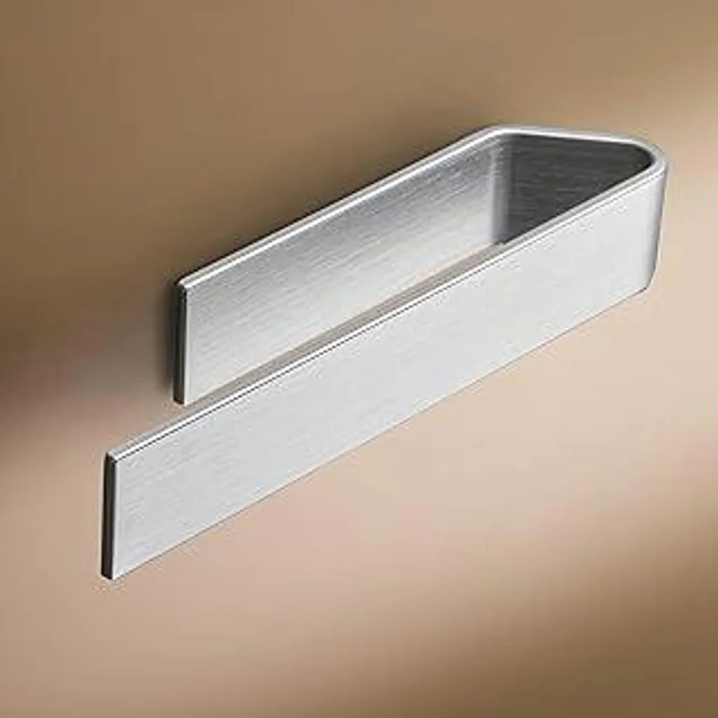 Portasciugamani Argento 22 cm Senza Foratura - Design Moderno Adesivo